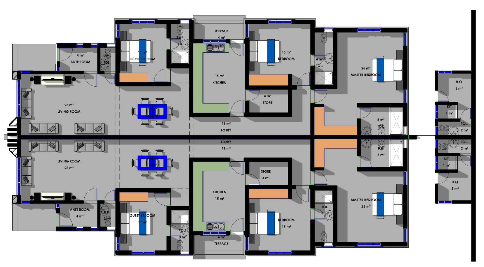 3-Bed Semi-Detached + BQ